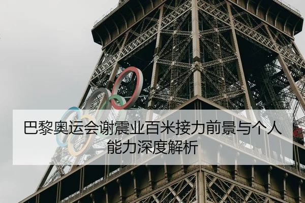 巴黎奥运会谢震业百米接力前景与个人能力深度解析